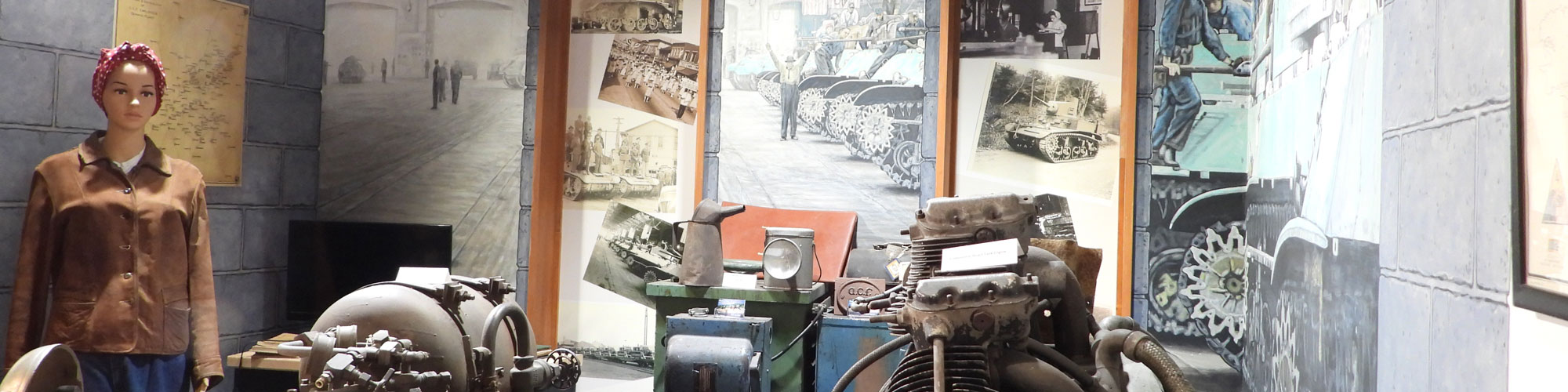A view of a display inside the Stuart Tank Museum